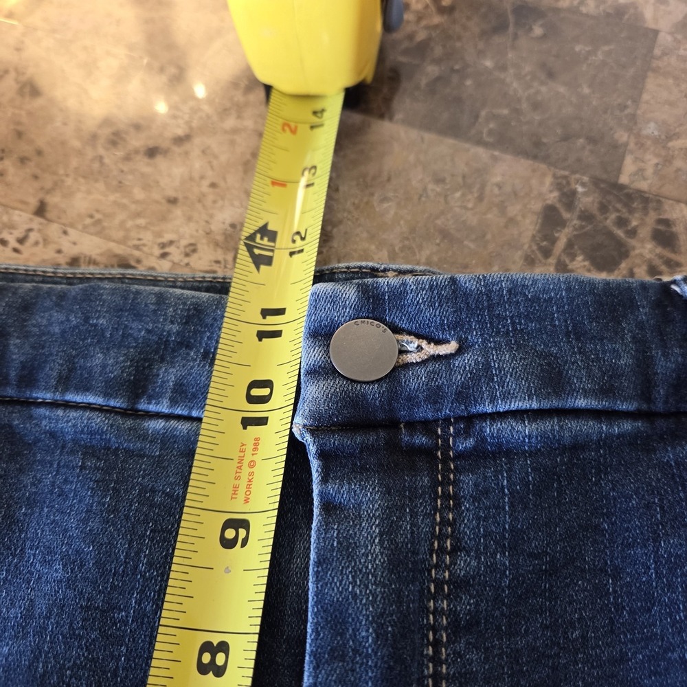 Chico's sz 3R Perfect Stretch Girlfriend Slim Leg Jeans NWT XL/16 casual denim‎ - Picture 6 of 15